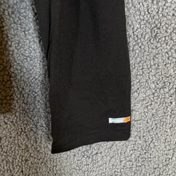 Icebreaker Body Fit 200 Merino Wool Crew Long Sleeve Shirt - Men's Size XL Black - Picture 3 of 7